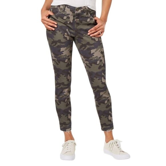 Black Daisy Pants - Black Daisy Billie Jeans Womens 15 Camo Skinny Mid-Rise Green‎ Camouflage NWT